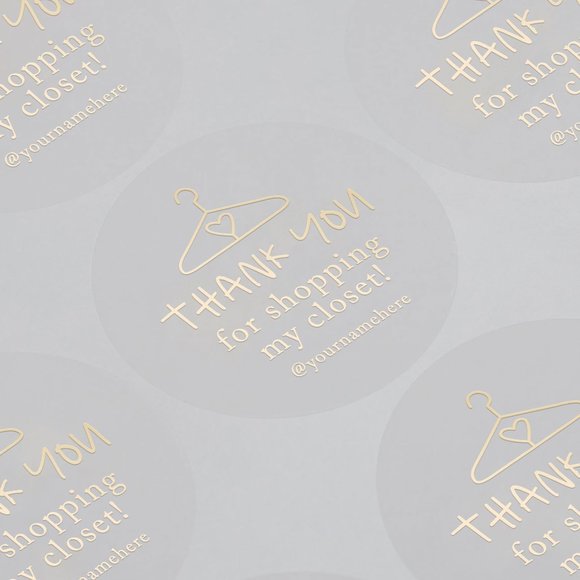Thank You For Shopping My Closet! Stickers & Labels with your custom text - Picture 6 of 17